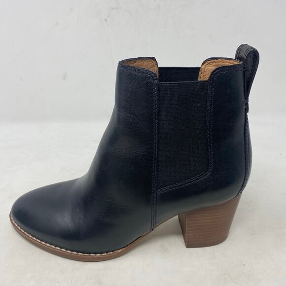 Madewell The Regan Boot Heels Black Leather Womens Size 5.5 - Picture 2 of 8